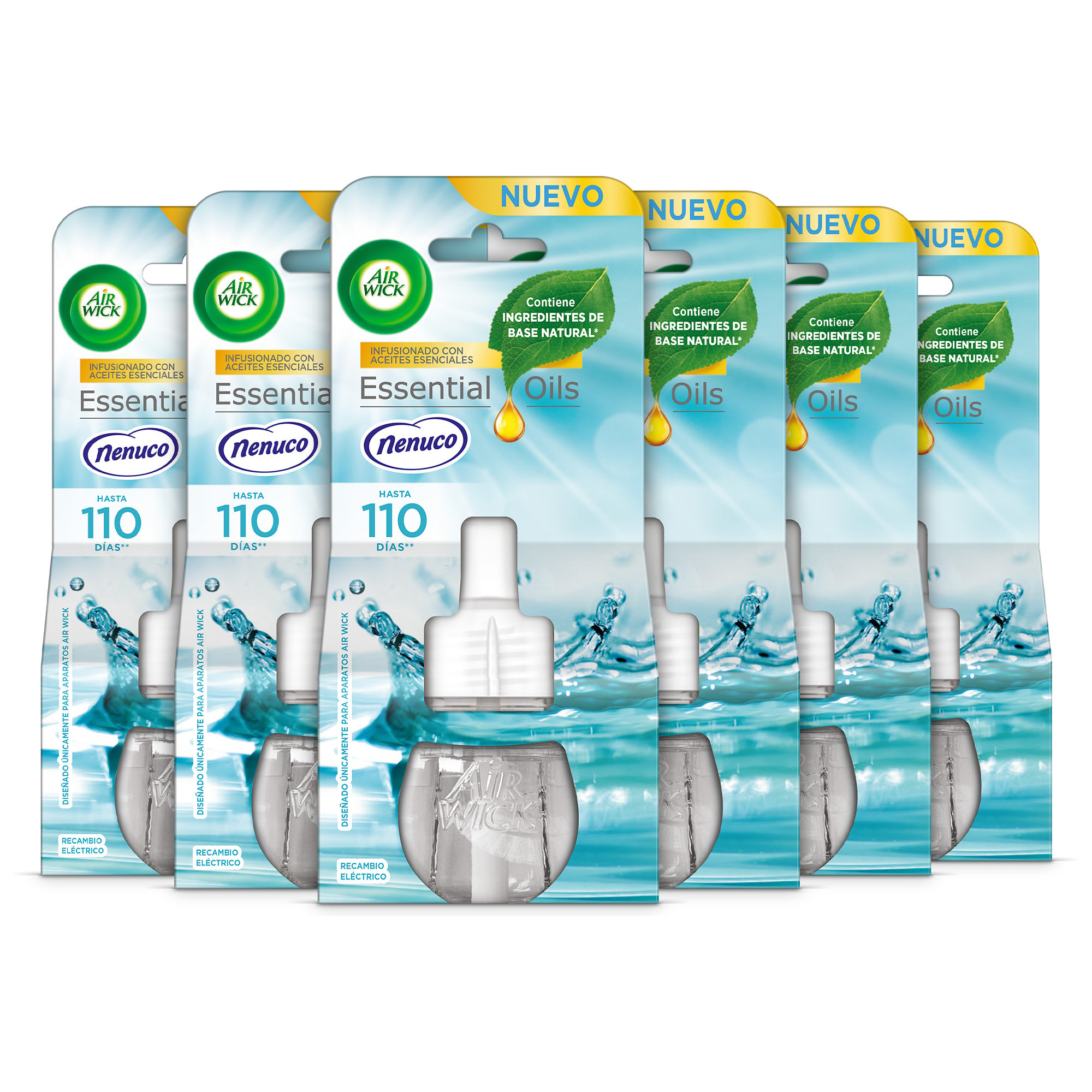 Air Wick Eléctrico - Ambientador para casa con aroma a Nenuco - 6 Recambios