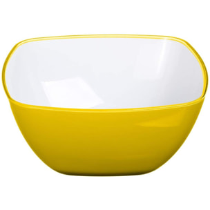 ENSALADERA DE FORMA CUADRADA COLOR AMARILLO PERFECTA PARA TU COCINA|L. 14 x D. 14 x H. 6,6 cm