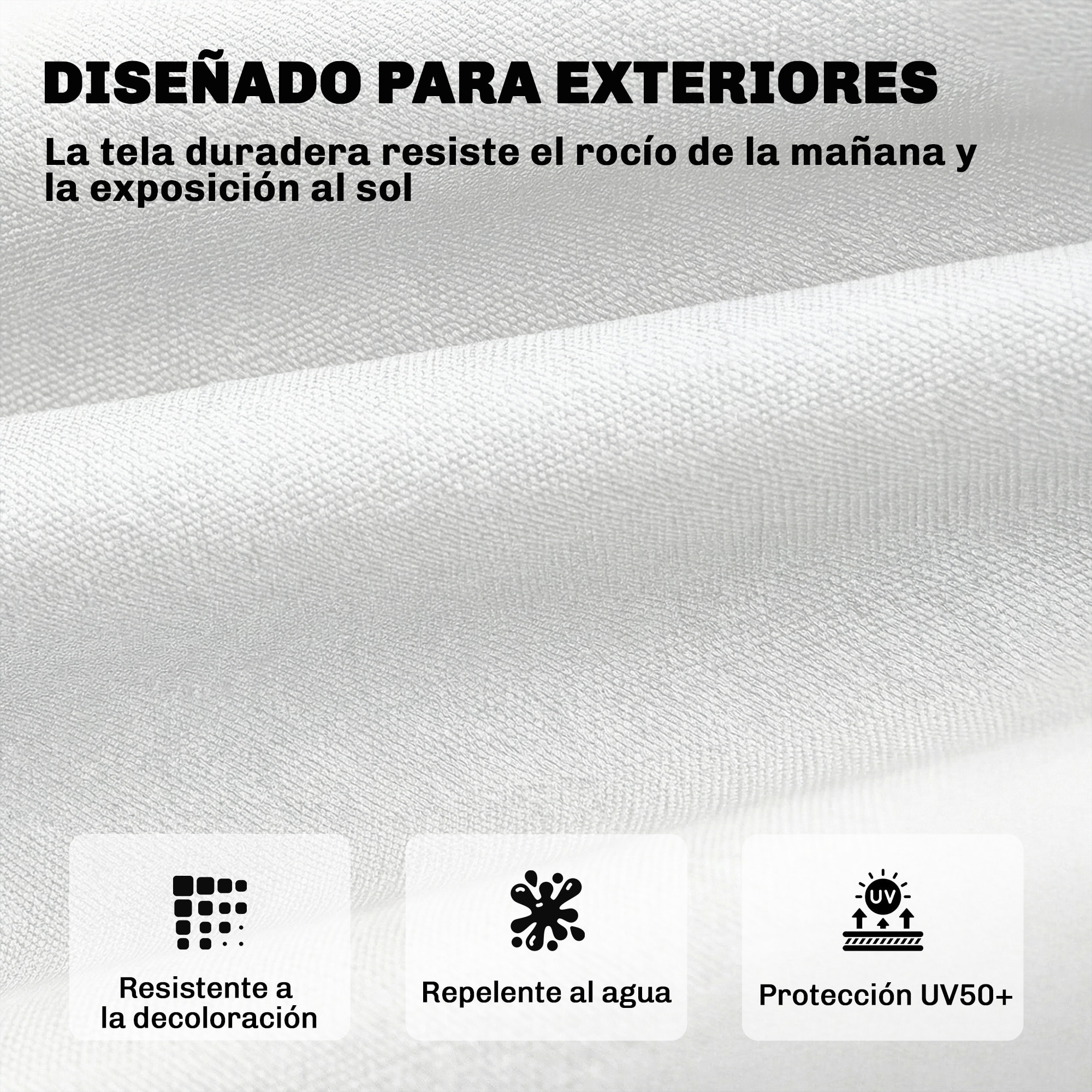 Cojín para Banco Exterior, Cojín para Banco y Tumbona de Jardín con Correas de Sujeción, Protección UV50+, Rebote Lento, para Interior y Exterior, 198x65x13 cm, Crema
