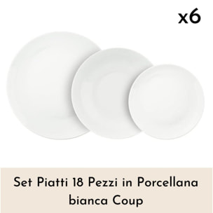 Set 6 piatti da frutta Ala in porcellana