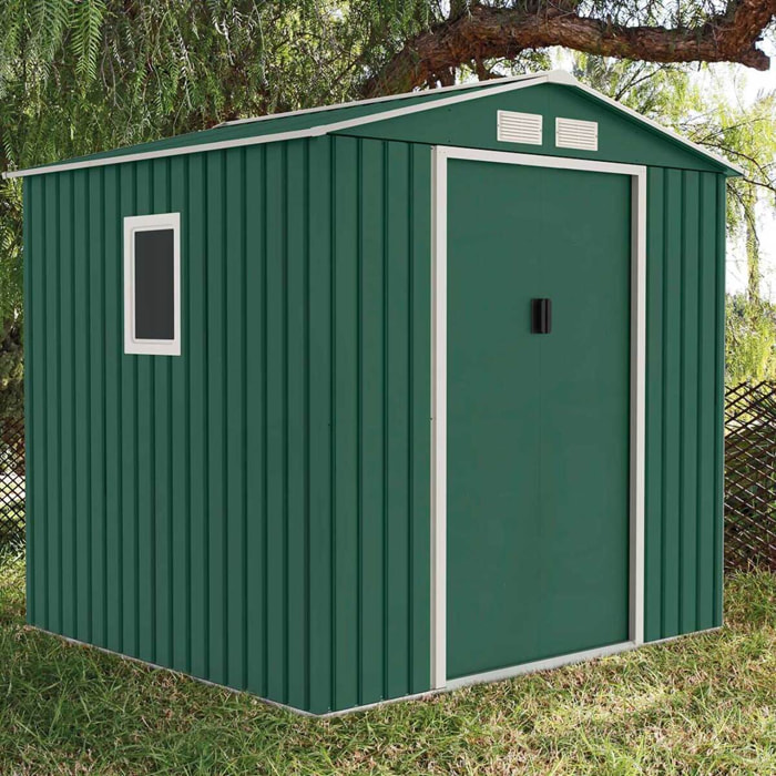 Caseta Metalica Menorca Verde High Door 2.13x2.05x1.91 M