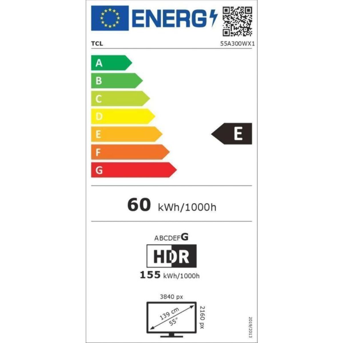 TV QLED TCL NXTVISION 55A300W-55 pouces (139cm)