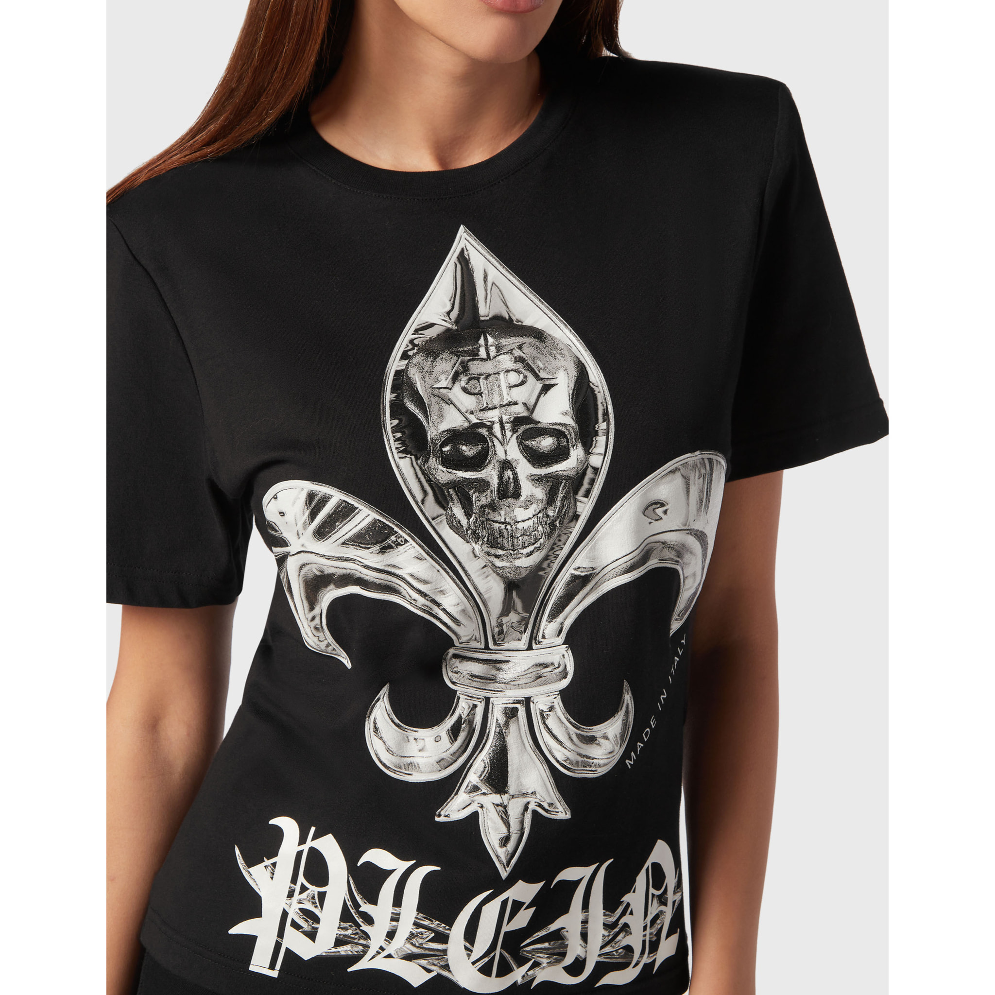 PHILIPP PLEIN T-Shirt Round Neck CHROME