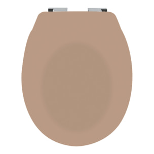 Abattant wc Thermo dur avec frein de chute NEELA Cappuccino mat - Charnières ABS Chromé Spirella
