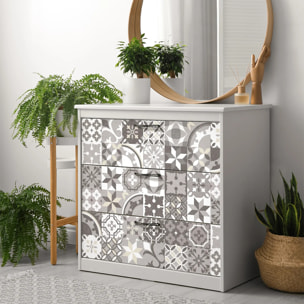 Sticker carrelage - Ambiance Sticker - 60 CARREAUX DE CIMENT MEUBLE AUTHENTIQUES VARMA - 20x20cm