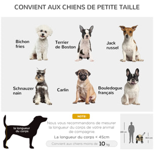 Poussette pour chien pliable nacelle 2 en 1 - poignée, housse zippée, pochette - acier oxford