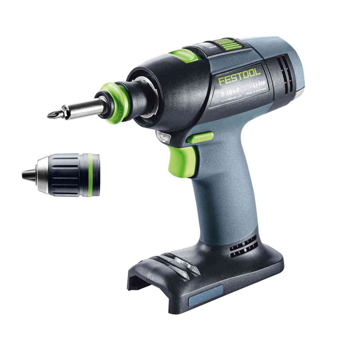 Perceuse visseuse sans fil T 18+3-Basic - FESTOOL - Sans batterie ni chargeur - Systainer - 576448