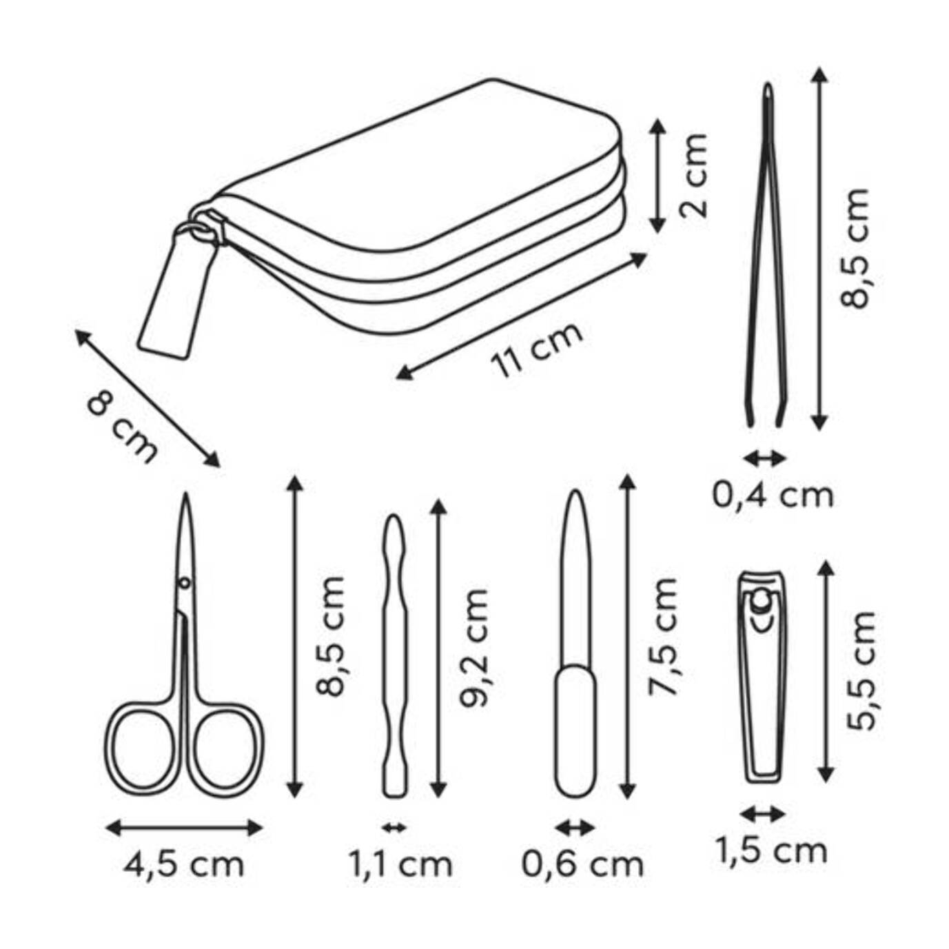 Set manucure bouclette 5 pièces