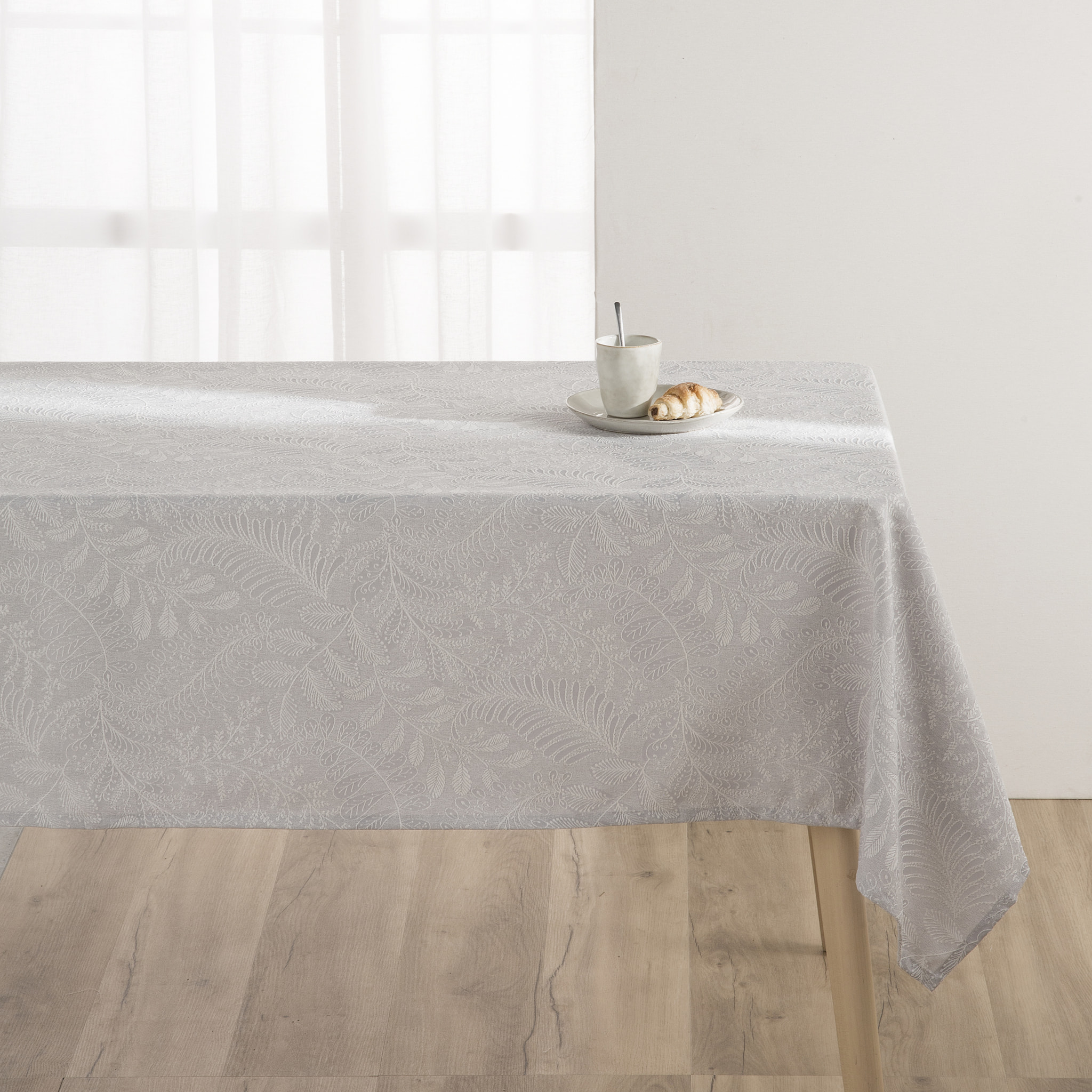 Nappe anti-tâches jacquard AZALEA PERLA