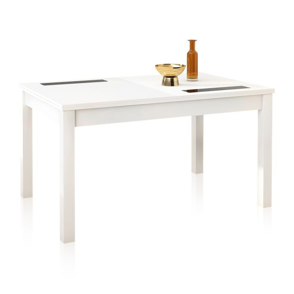 Mesa de comedor extensible Nuka Blanco