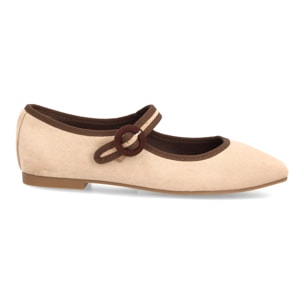 Bailarinas mujer con hebilla circular ajustable