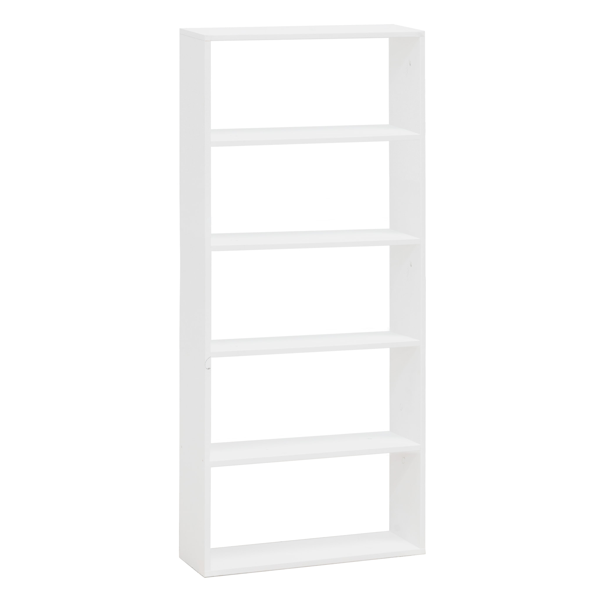 Estantería de madera maciza tono blanco con 4 estantes Alto: 182 Largo: 80 Ancho: 20