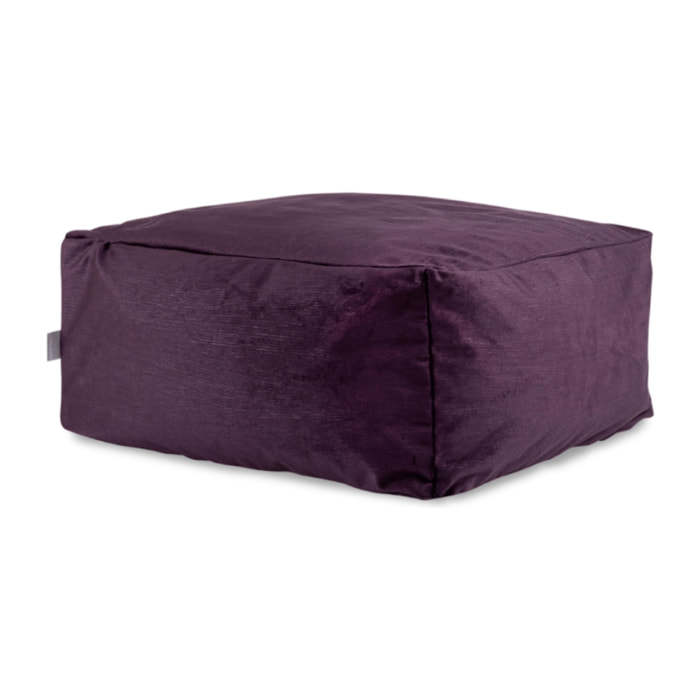 Pouf amovible en velours CORSO 50x50x25 cm violet