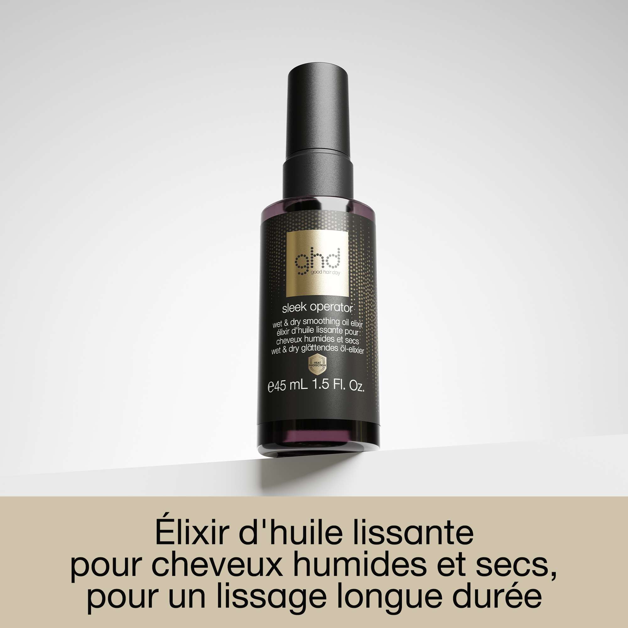 Élixir d'huile lissante - ghd Sleek Operator - Pour cheveux humides et secs - 45ml
