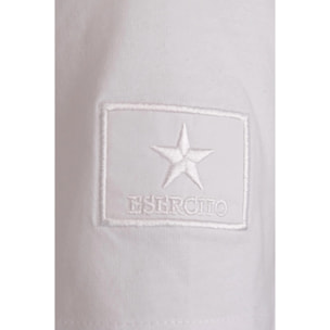 T-shirt Esercito bianca in cotone uomo
