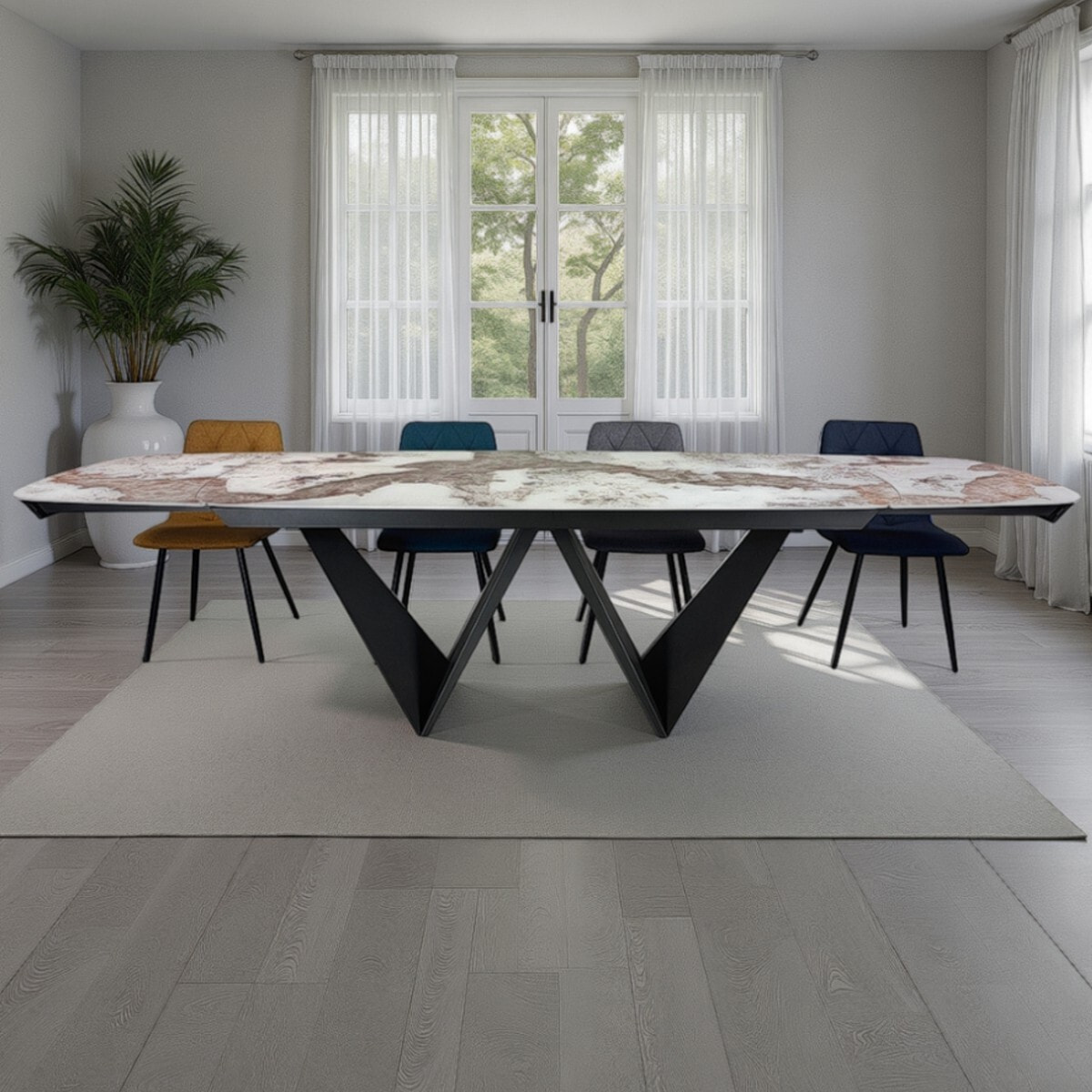 Tomasucci Table extensible CLEFT EVO ONICE MARBLE - GRIS