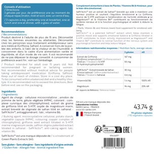 Ineldea Santé Naturelle - Euphoryl - Complément alimentaire - Safran et Magnésium Marin - Bon équilibre émotionnel - Vitalité - 90 gélules végétales - Cure 60 jours - Lot de 2