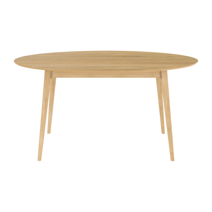 Table ovale Eddy 6 personnes en bois clair 150 cm