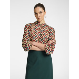 Elena Mirò - Blusa stampata - Bordeaux