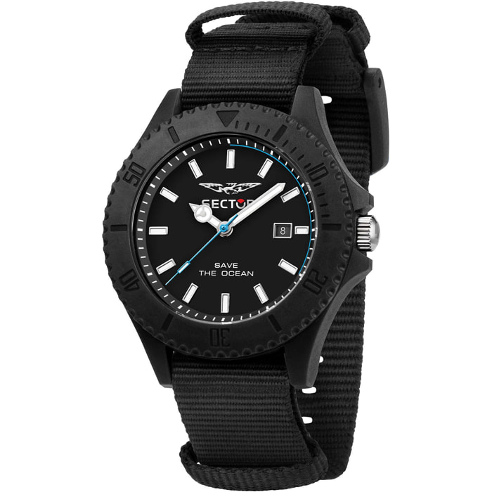 Orologio Sector SAVE THE OCEAN Tessuto Nero