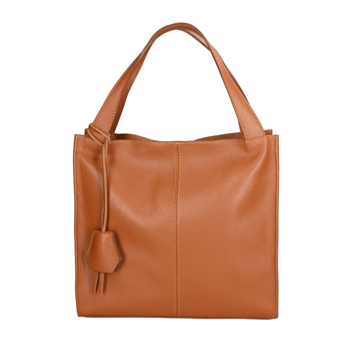 Borsa a spalla  da donna In Vera pelle Made in Italy 34x32x11 cm