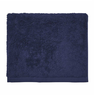 Serviette de bain unie en coton, AQUA, Bleu nocturne