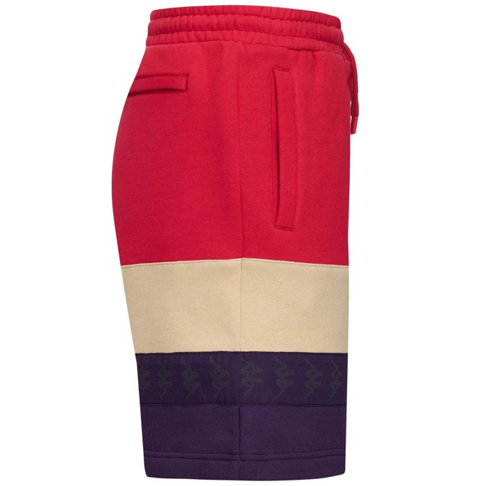 Pantaloni Corti Kappa Uomo 222 Banda Welruo Rosso