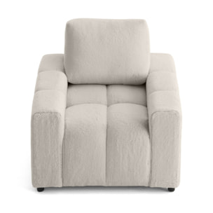 Crocus - fauteuil en fausse fourrure - Gris clair