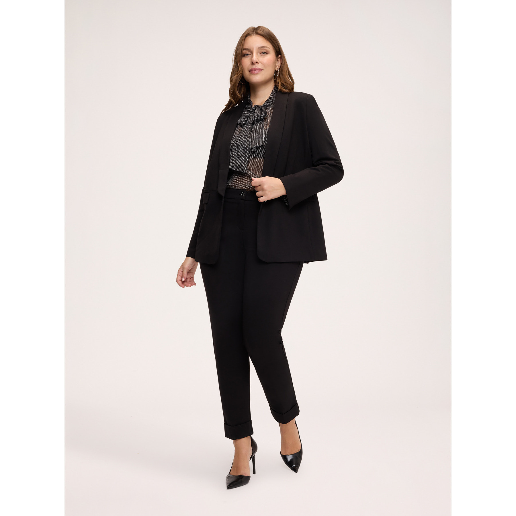 Fiorella Rubino - Blazer in Punto Milano - Nero