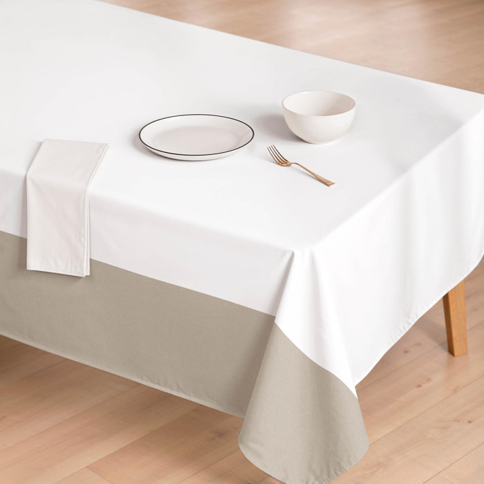 Nappe anti-taches LYON BEIGE - en 100 % coton