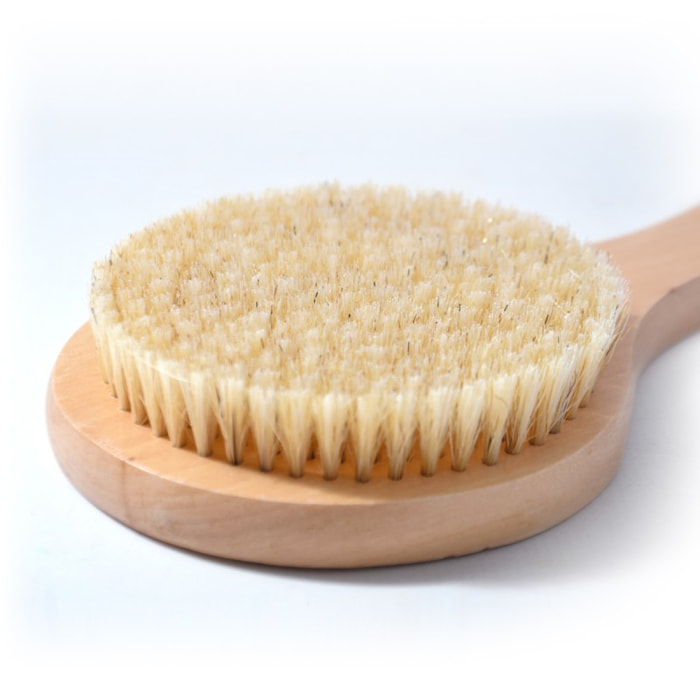 Brosse de bain en bois exfoliante MSV