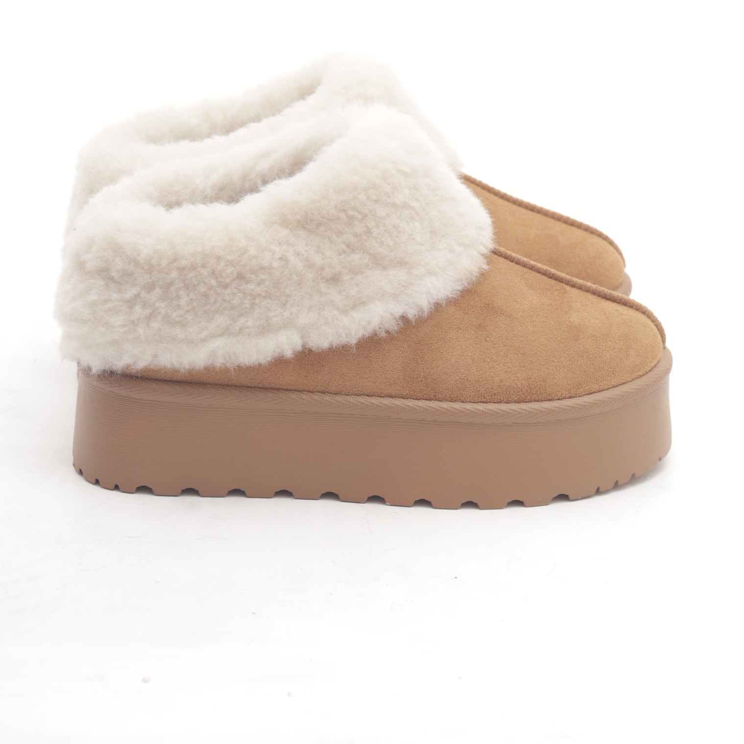 SLIPPER MAMMUT RISVOLTATO CUOIO