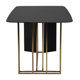 Mesa Comedor Piedra Acero Inoxidable Calcis 180x90x77cm