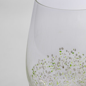 Verres à vin Confetti verts set de 6 Kare Design