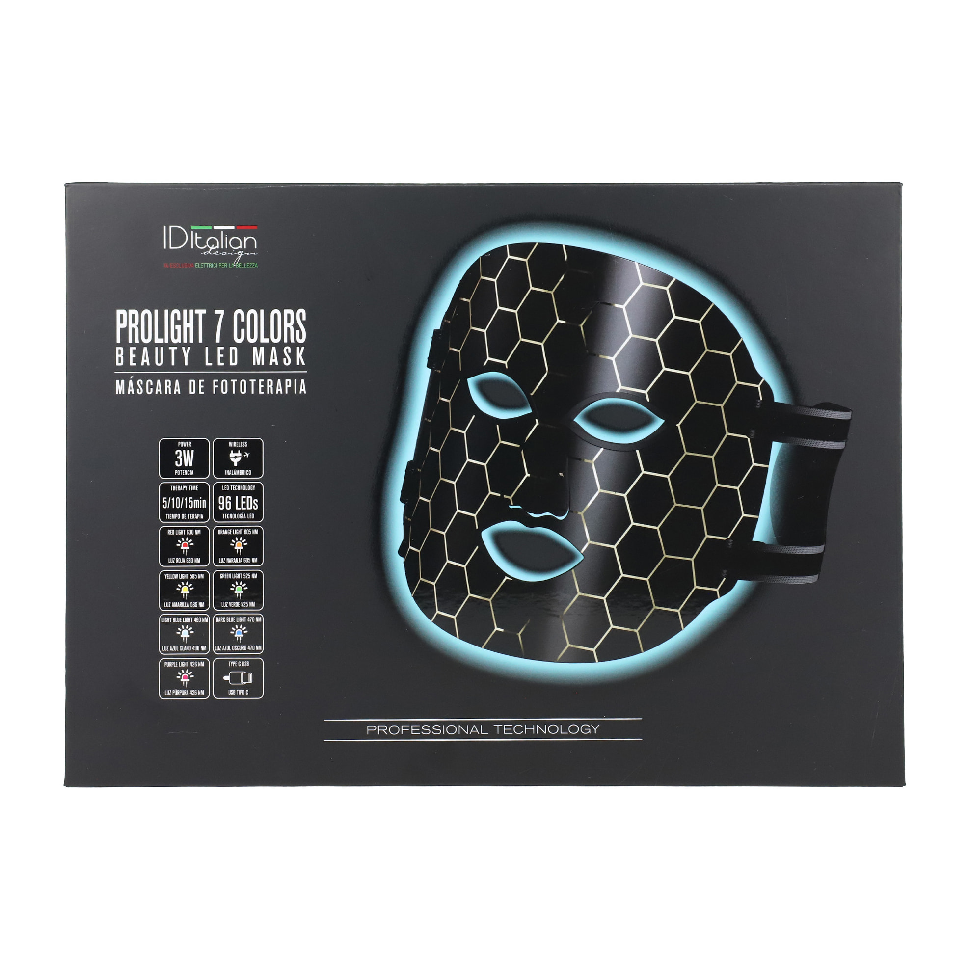 Masque de beaut led prolight 7 couleurs