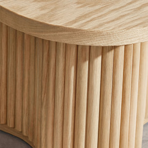 Table basse carré avec pied de forme organique 80cm ALBA