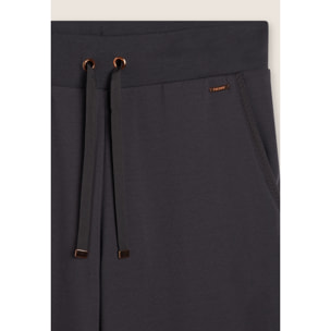 Pantaloni donna wide leg con dettagli micro-trecce