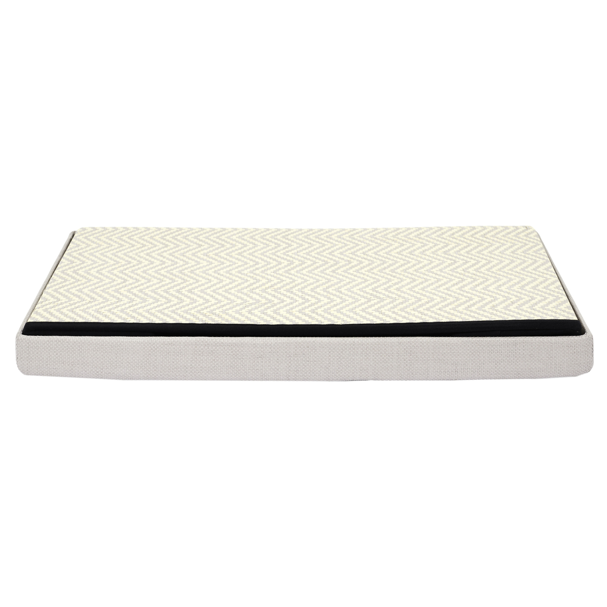 Coffre Banc Pliable Tresse Gris