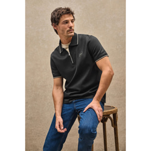 Polo Perseo nera con toppa in gomma Polo Club