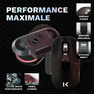 Souris Gamer Sans Fil SKILLKORP Ambi One noir Progress