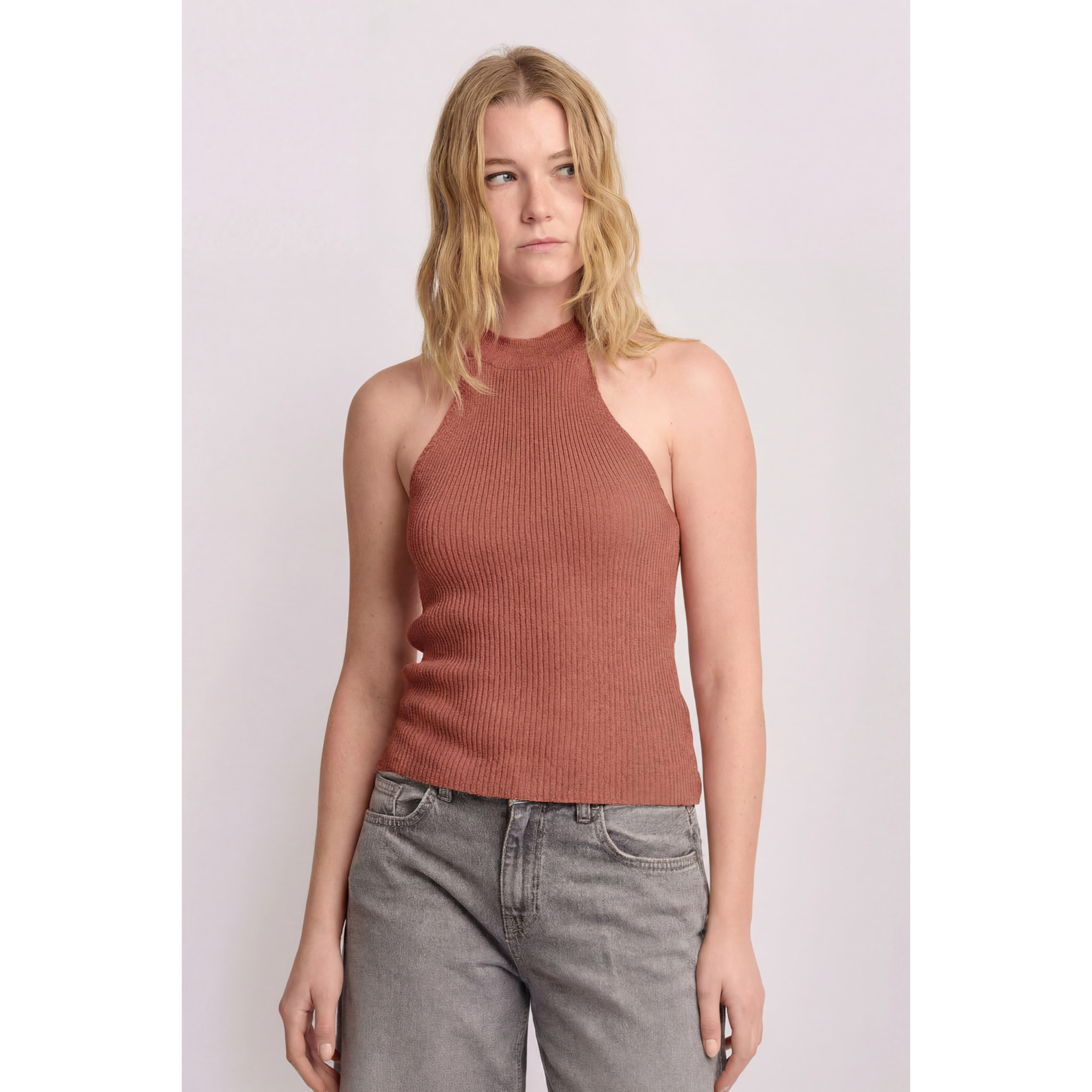 Kocca - Top con scollo all'americana Donna, Tinta unita, Scollo americano