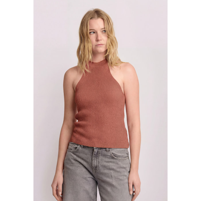 Kocca - Top con scollo all'americana Donna, Tinta unita, Scollo americano