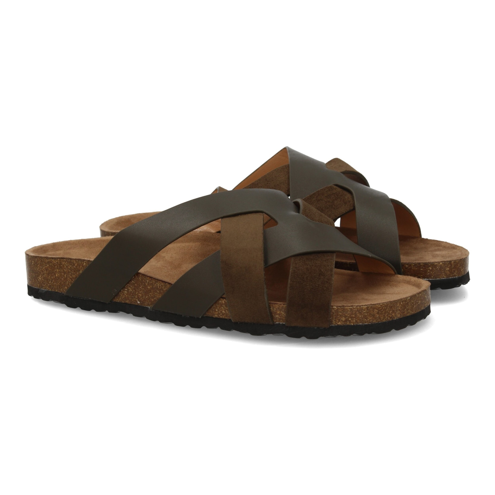 Sandalia para hombre con tiras cruzadas.