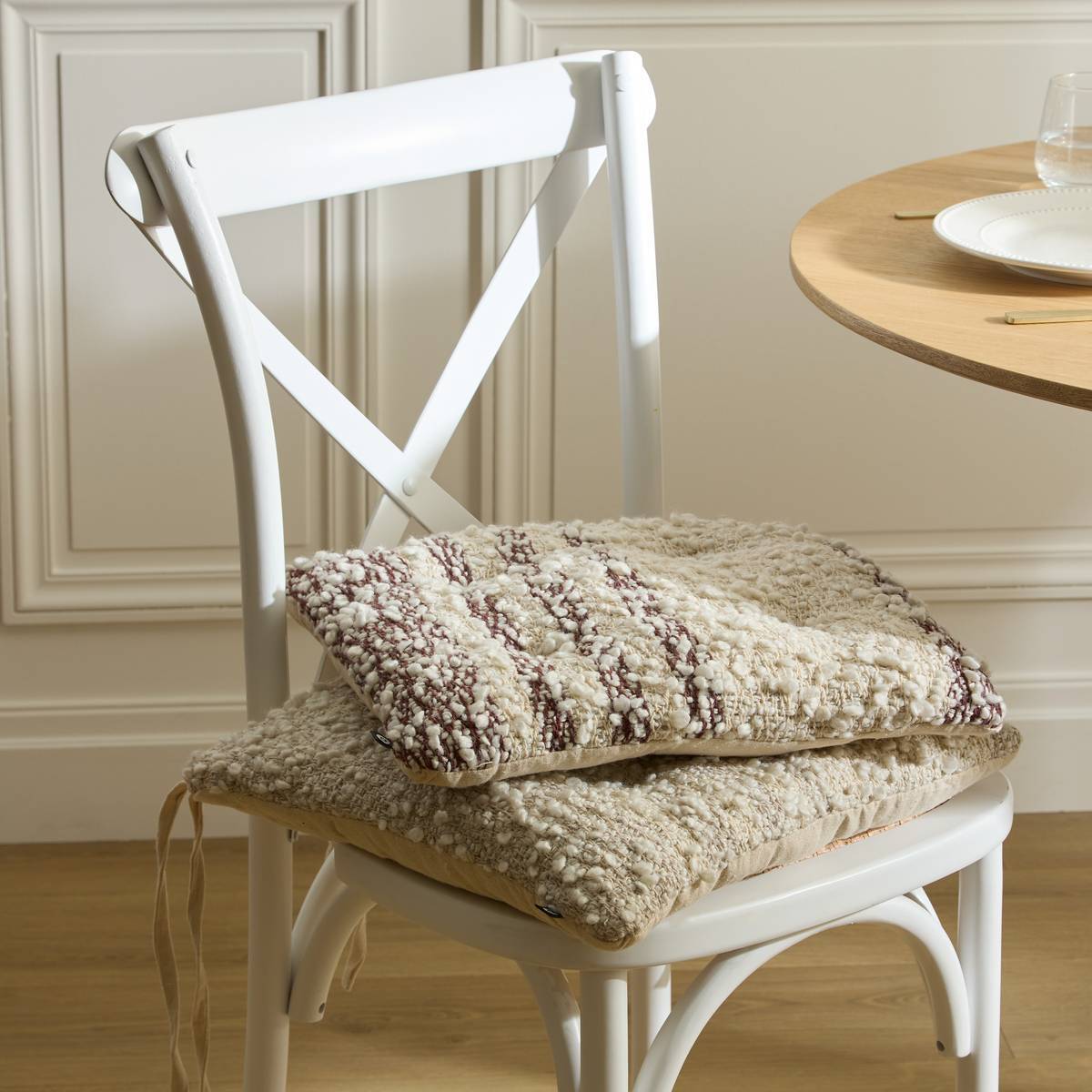 Galette Beryl carré 38x38cm beige