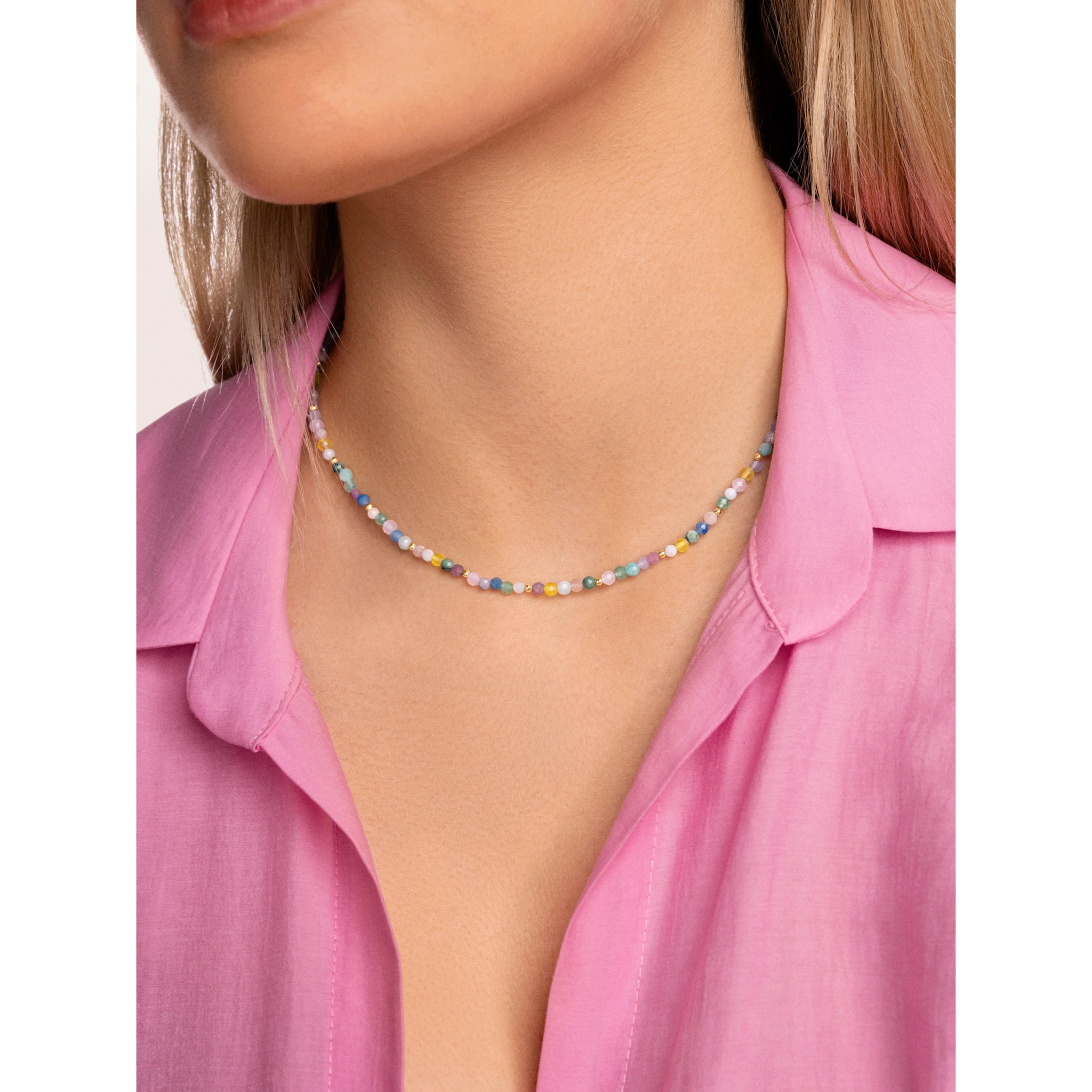 Collana Altea Colors  in Acciaio Placcato Oro