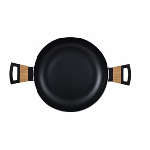 Tartera con tapa 28X7.5CM aluminio prensado Bergner Earth Black