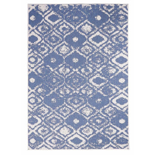 Tapis d'extérieur Reversible Culu bleu et blanc