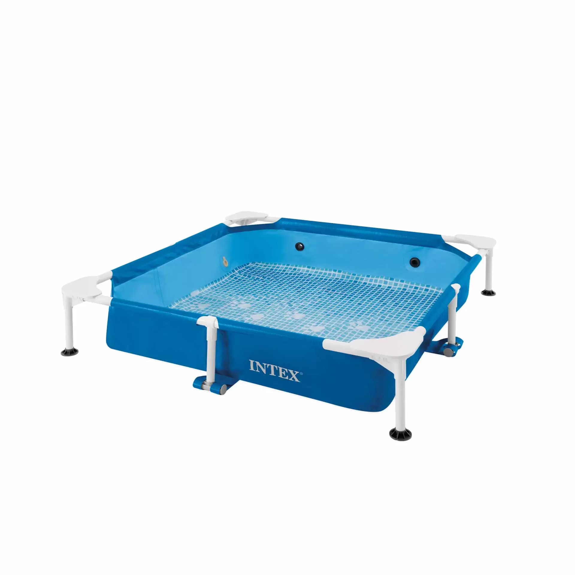 Intex 48402NP - Piscina Fuori Terra Quadrata per Cani, con Pompa Filtro 1136 L/h, 152x152x30 cm