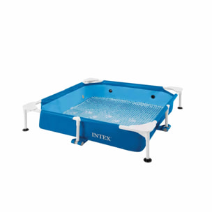 Intex 48402NP - Piscina Fuori Terra Quadrata per Cani, con Pompa Filtro 1136 L/h, 152x152x30 cm