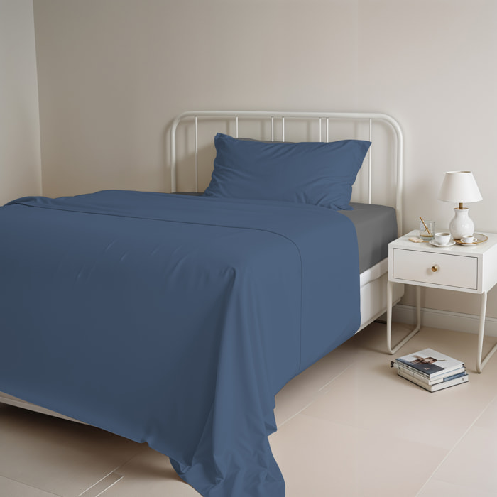 COMPLETO LETTO NATURAL COLOR, 100% COTONE - SINGOLO